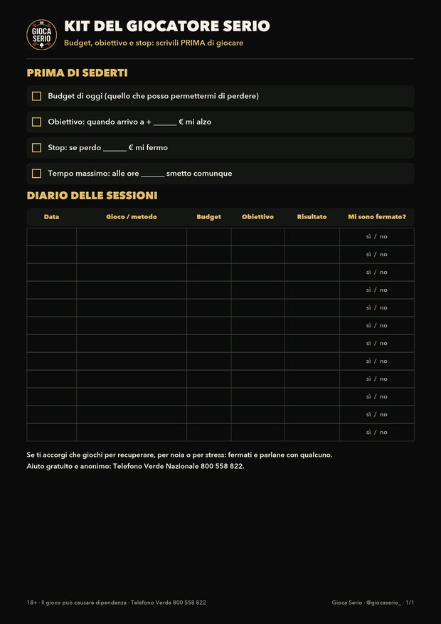 Kit del giocatore serio